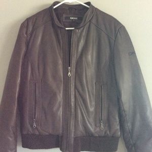 DKNY womens genuine leather jacket
